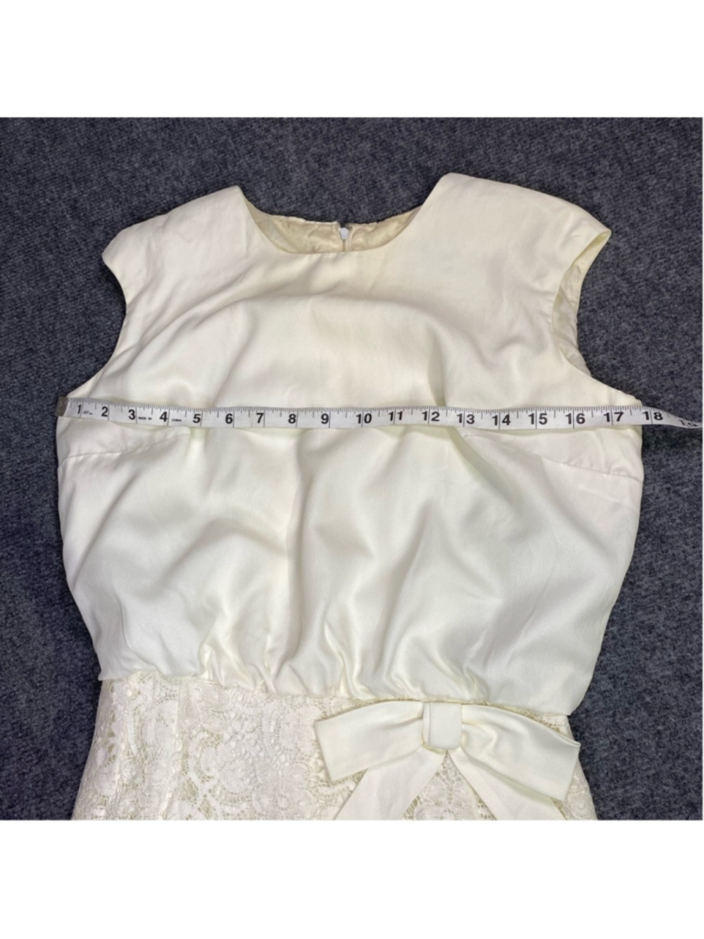 Vintage 60s Dress Set Women 4 D’Allaird’s Floral Lace Mod Dolly Girl Cream - Picture 11 of 16